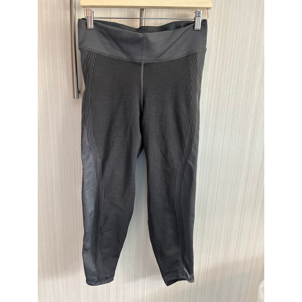 Good American Essentials Seamless Ribbed Leggings Gray GP0751 Size 5/6